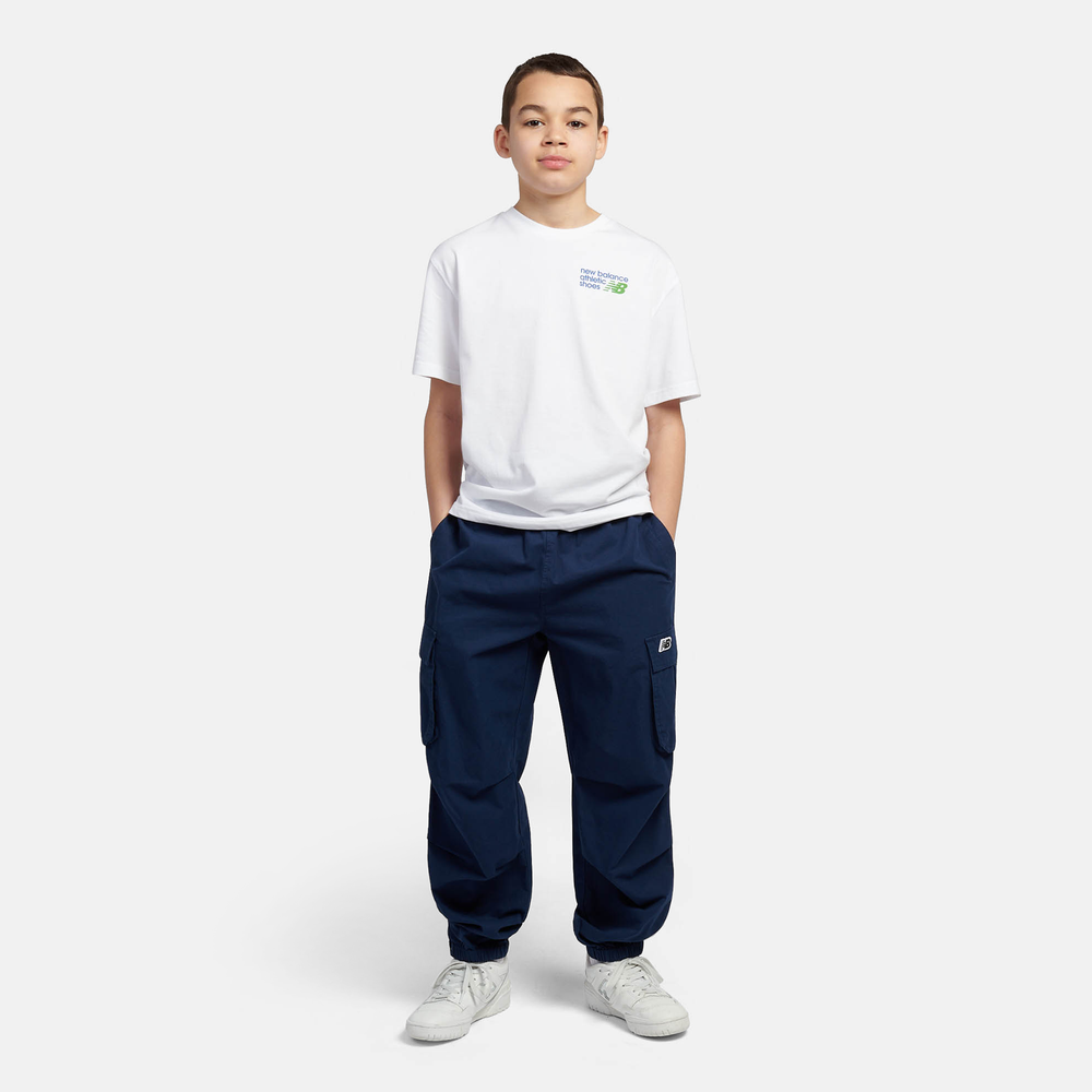 Koszulka dziecięca New Balance LAKB0295BWE – biała