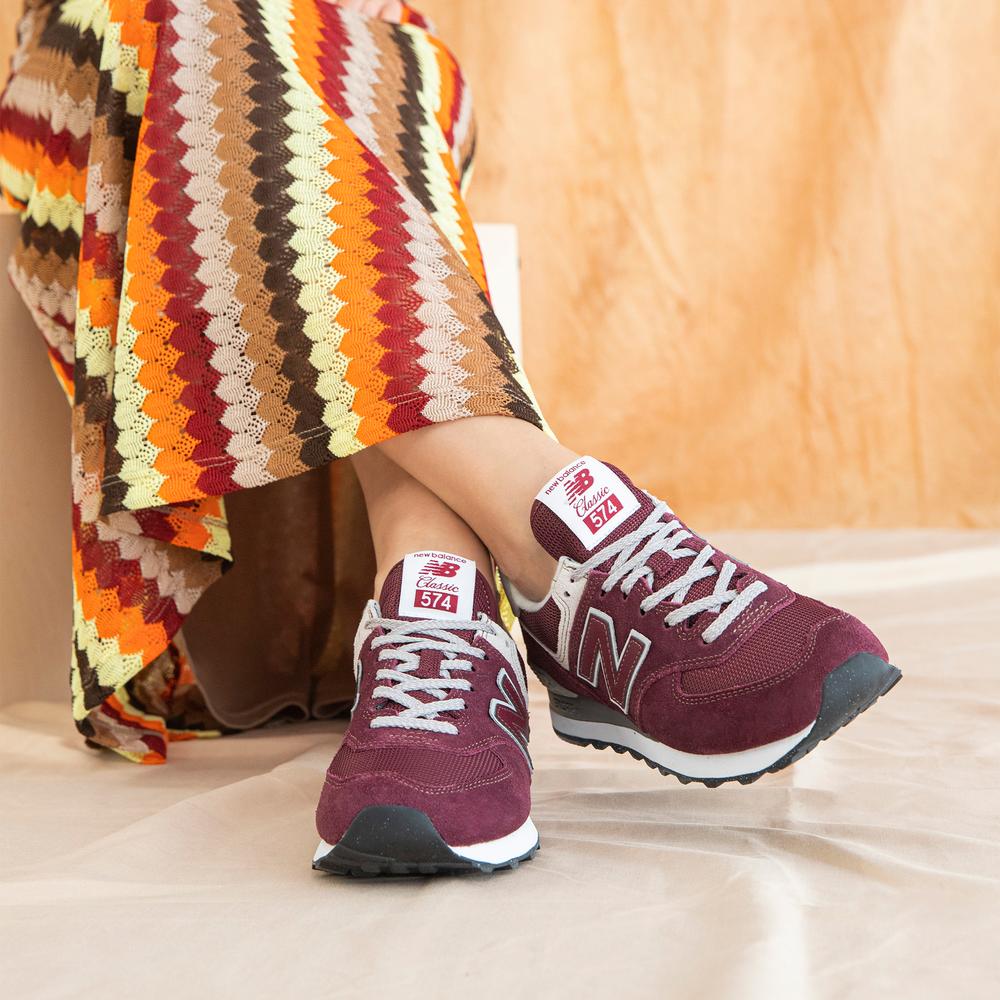 Buty New Balance WL574EVM – bordowe