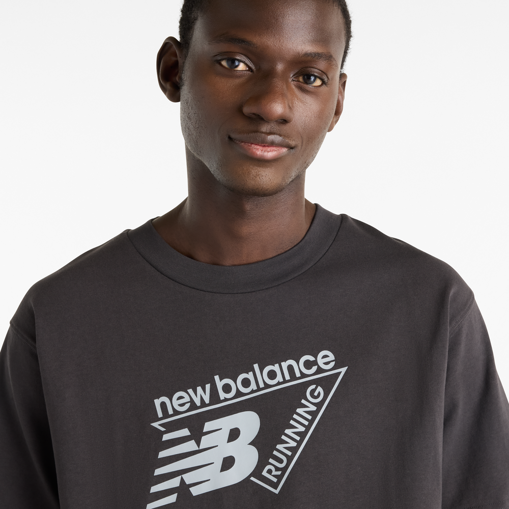 Koszulka męska New Balance Classic Tri-Logo – bordowa