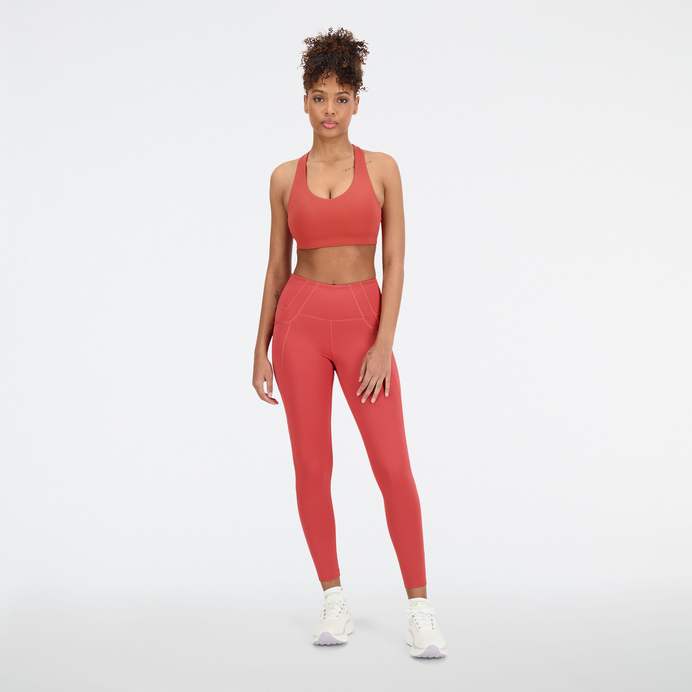 Legginsy damskie New Balance WP21112ASU – czerwone