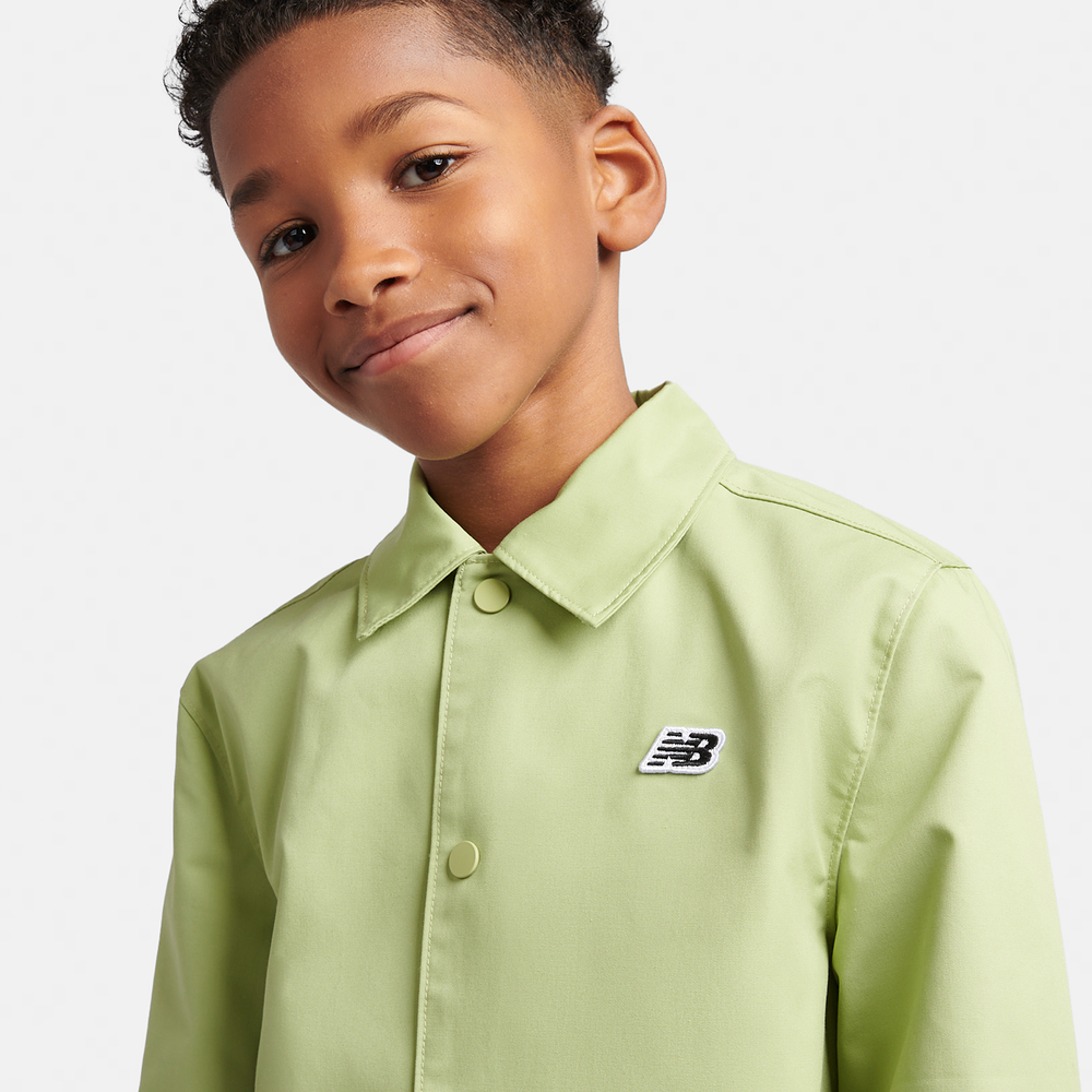Kurtka dziecięca New Balance LAKB0140EEN – zielona