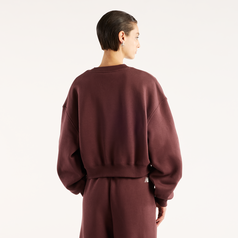 Bluza damska New Balance Trackside – bordowa