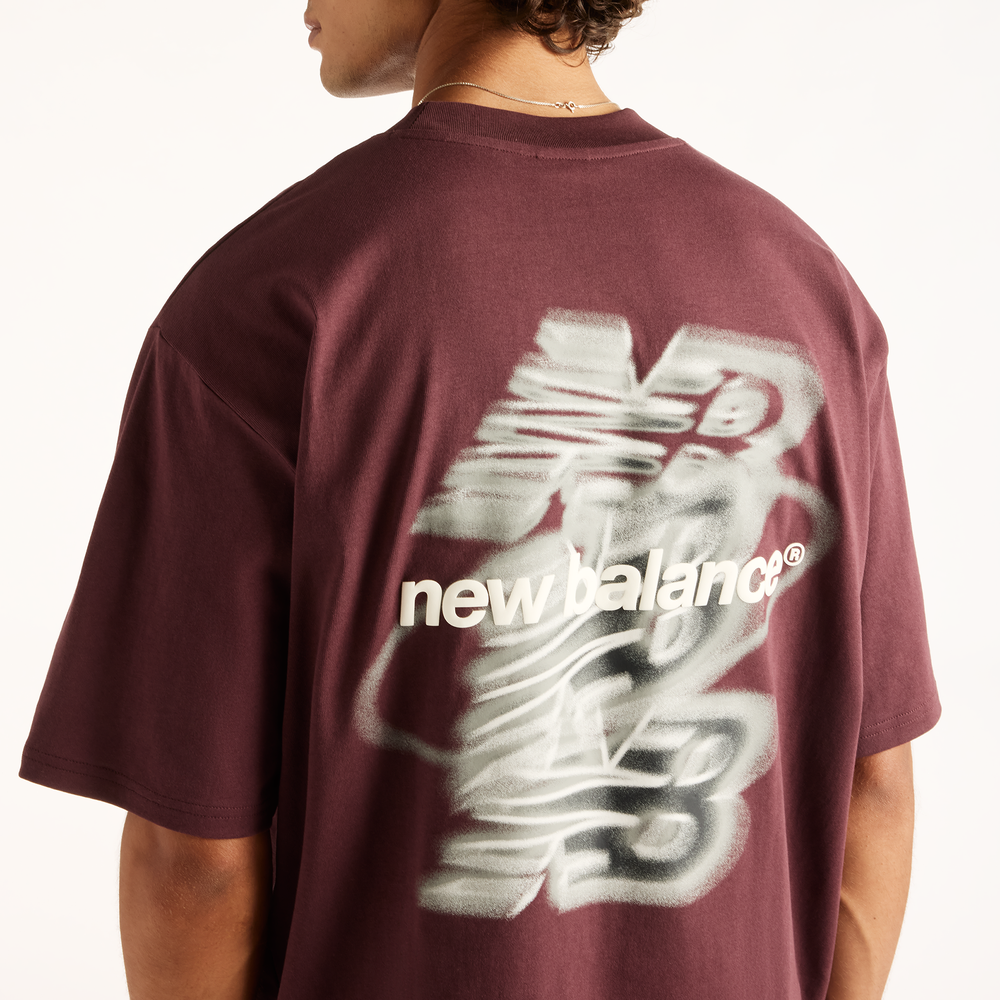 Koszulka męska New Balance Street Classics Multi Blur – bordowa