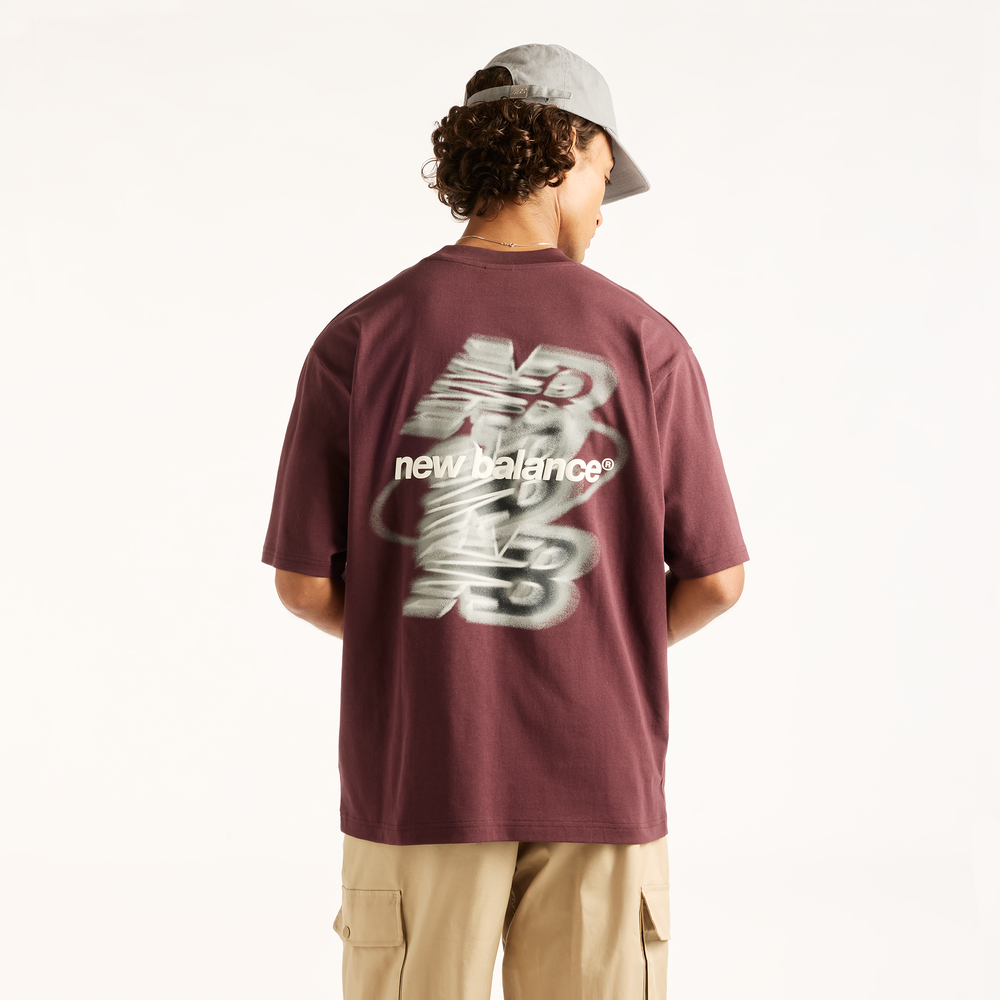 Koszulka męska New Balance Street Classics Multi Blur – bordowa