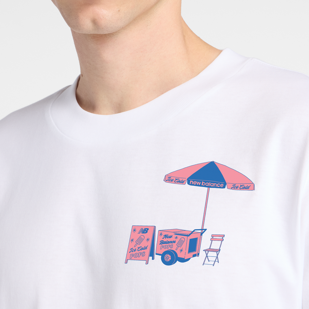 Koszulka męska New Balance MT61T2QHWT – biała