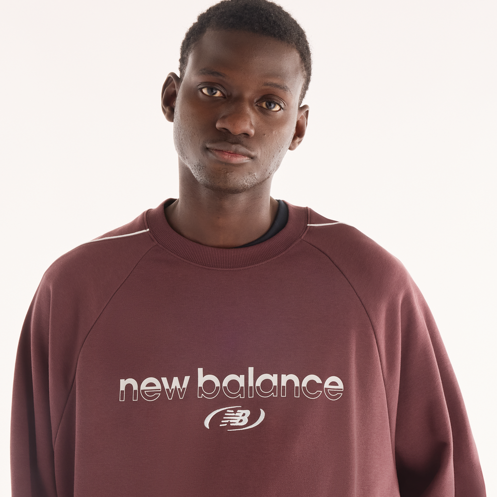 Bluza męska New Balance Trackside – bordowa