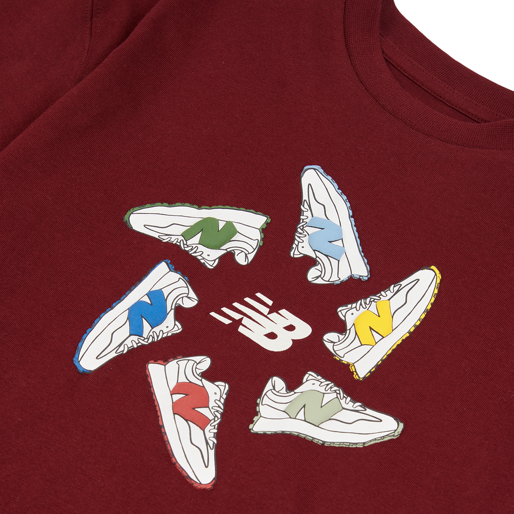 Koszulka dziecięca New Balance LAKB0340MHB – bordowa