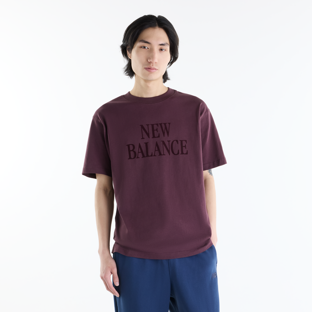 Koszulka męska New Balance MT62I3O5YLR – bordowa