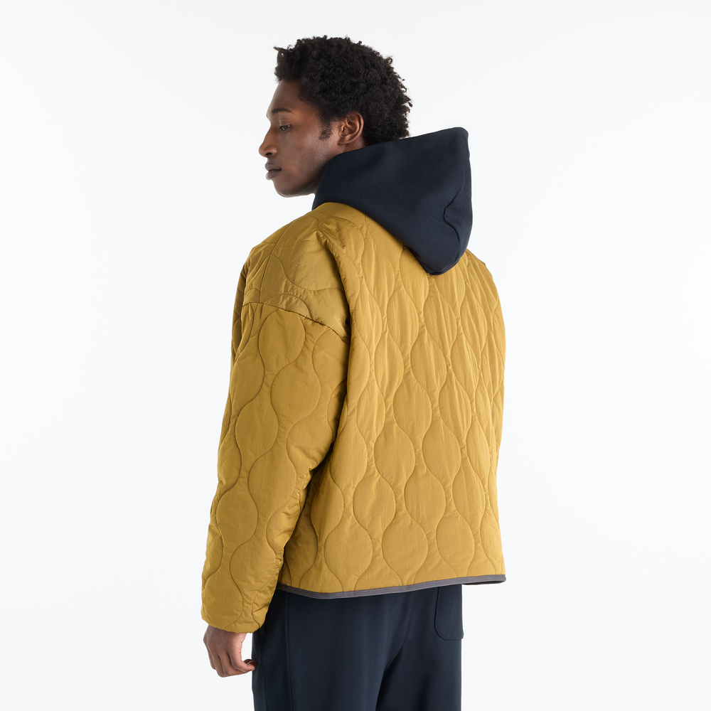 Kurtka męska New Balance Quilted Bomber – żółta