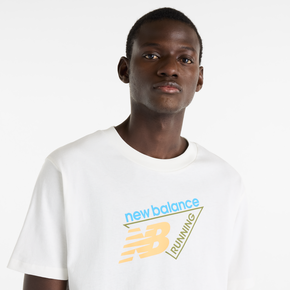 Koszulka męska New Balance Classic Tri-Logo – biała