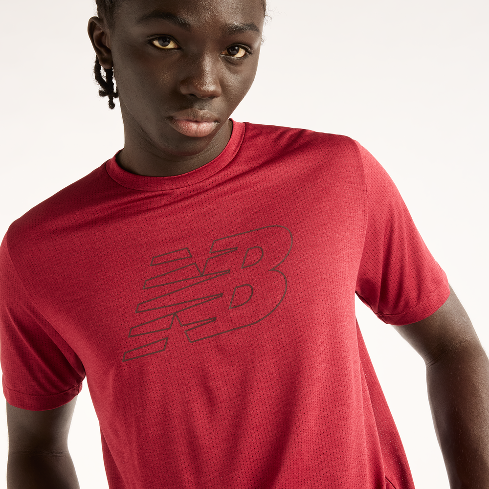 Koszulka męska New Balance RC Essential Graphic – czerwona