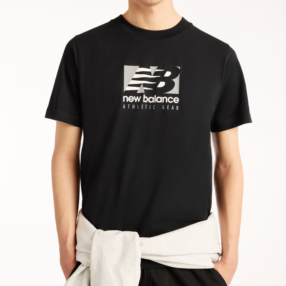 Koszulka męska New Balance Rectangle Relaxed – czarna