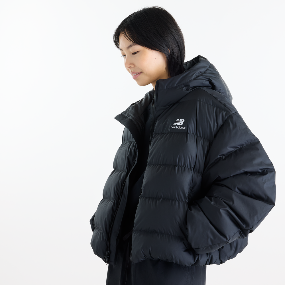 Kurtka damska New Balance Boston Puffer – czarna
