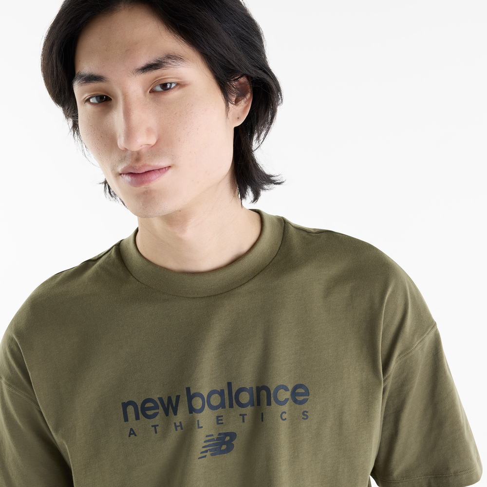 Koszulka męska New Balance Sport Linear Graphic – zielona