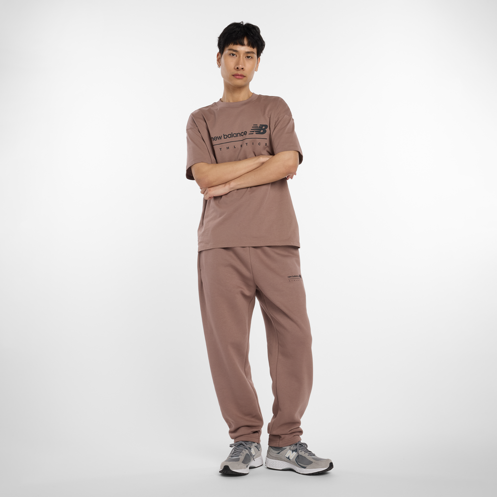 Spodnie męskie New Balance MP53508EAS – brązowe