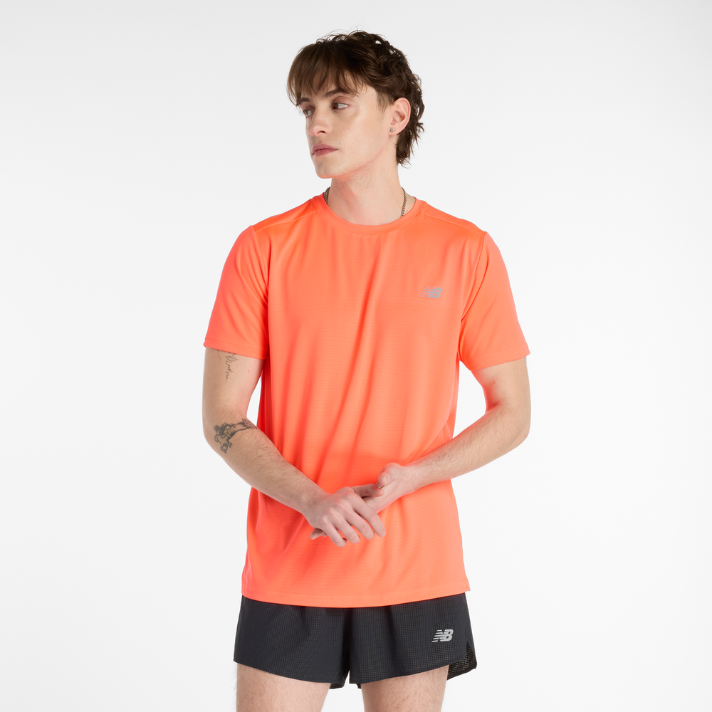 Koszulka męska New Balance MT41222URR  – pomarańczowa