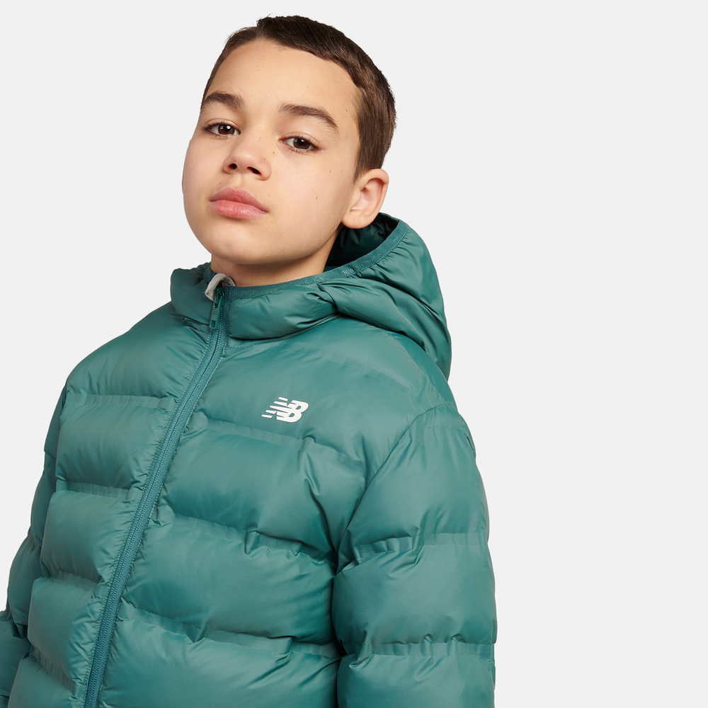Kurtka dziecięca New Balance LAKB0036NUS – zielona