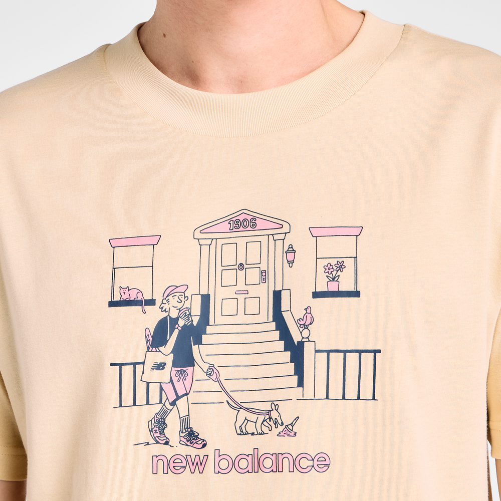 Koszulka męska New Balance MT61Y0XJABC – beżowa