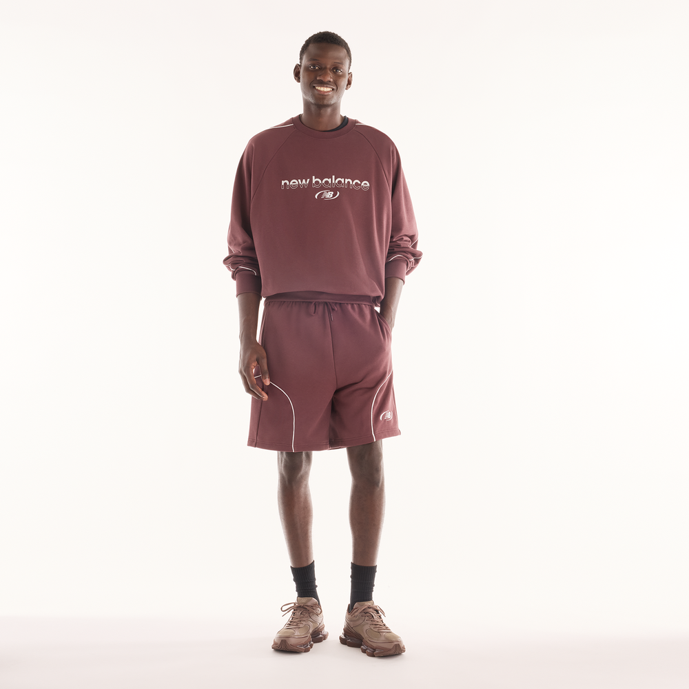 Bluza męska New Balance Trackside – bordowa