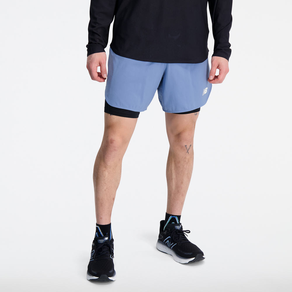 Spodenki męskie New Balance MS33282MYL – niebieskie