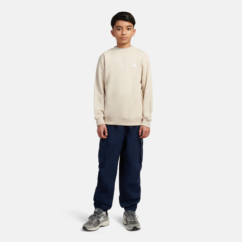 Bluza dziecięca New Balance LAKB0055TWF – beżowa
