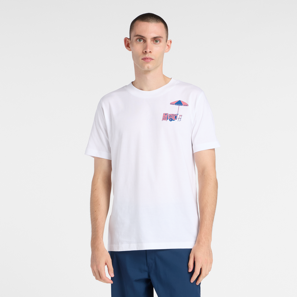 Koszulka męska New Balance MT61T2QHWT – biała