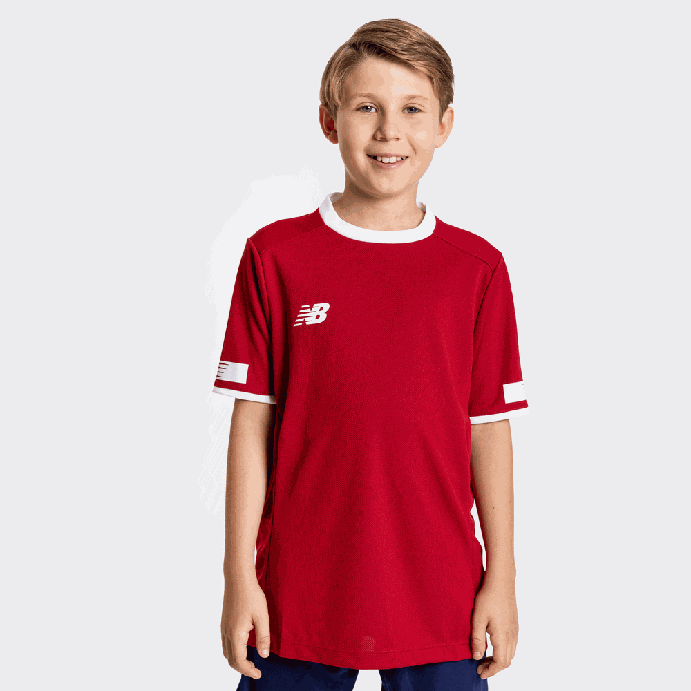 Koszulka dziecięca New Balance EJT9018RDP – czerwona