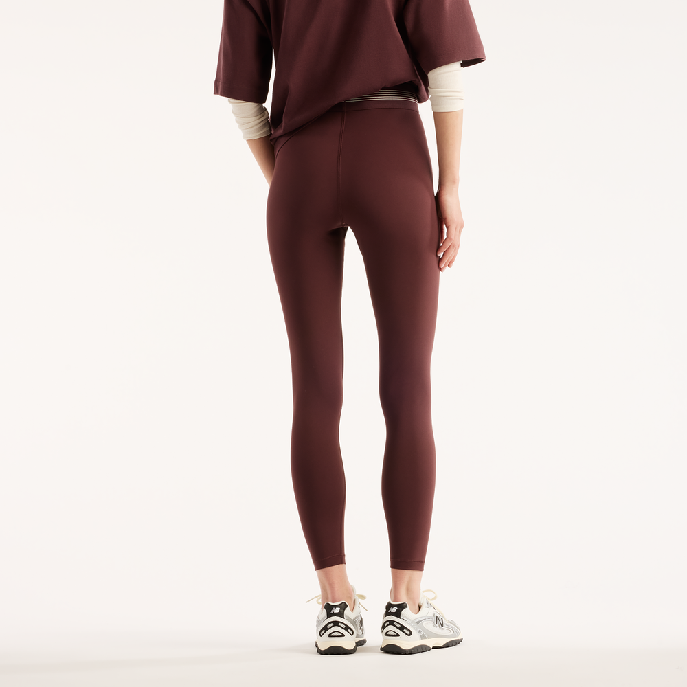 Legginsy damskie do treningu New Balance AC – bordowe