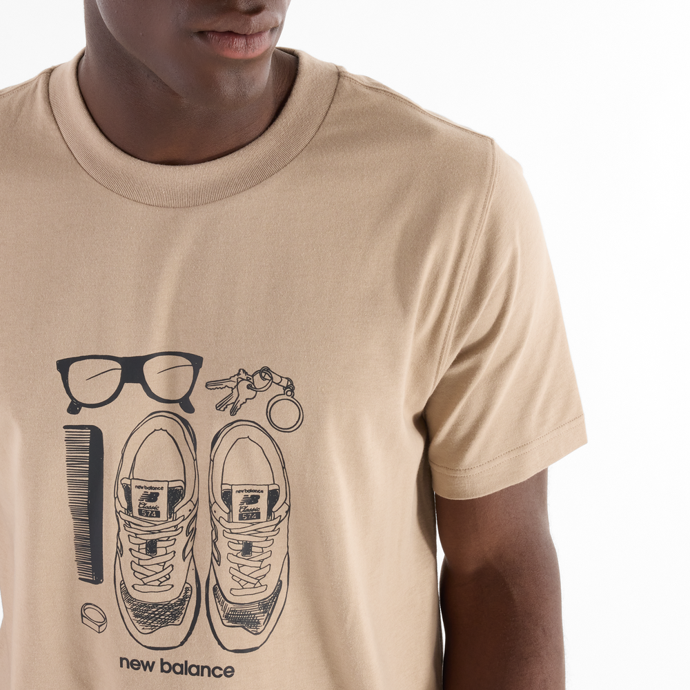 Koszulka męska New Balance MT43902DRW – beżowa