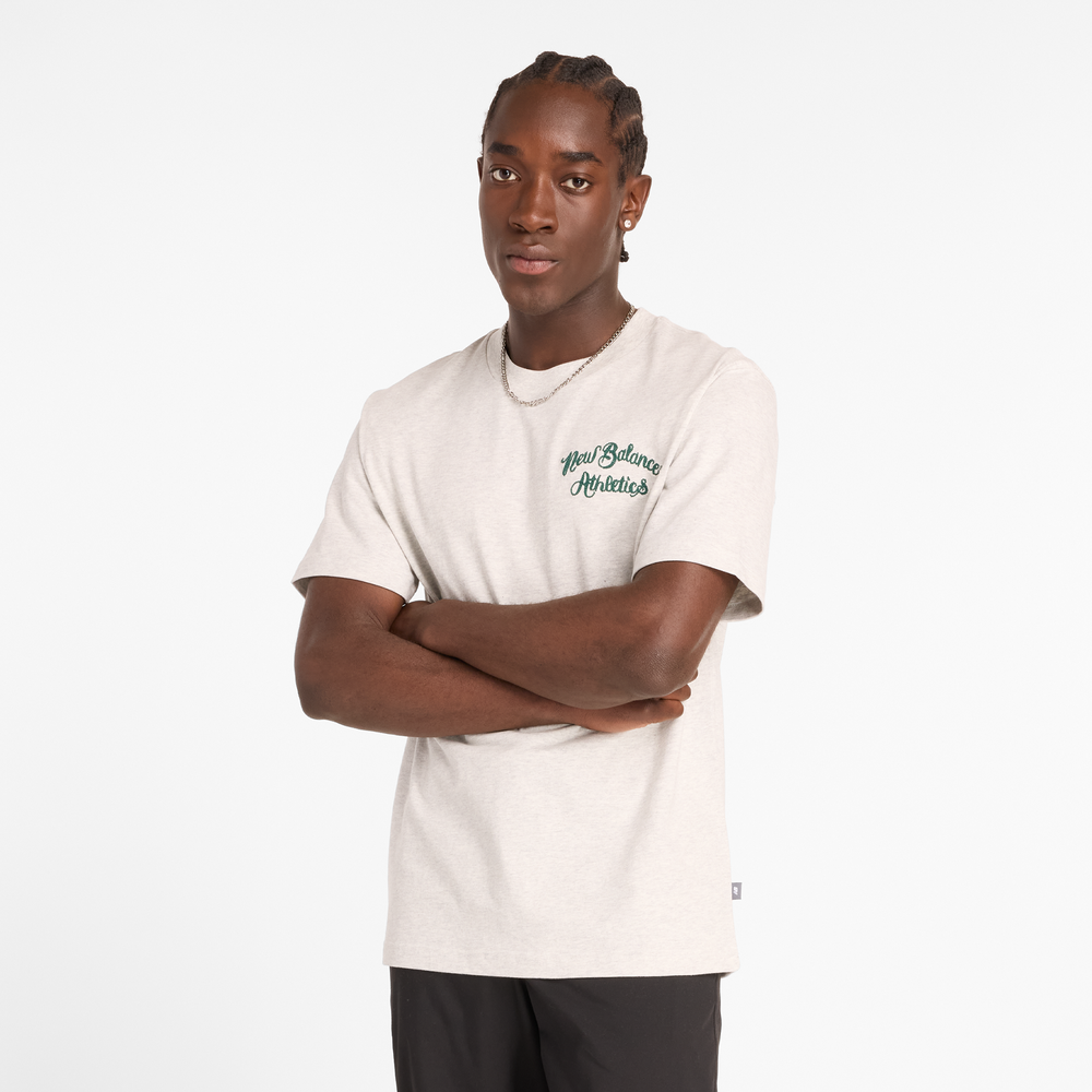 Koszulka męska New Balance MT43556AHH – beżowa
