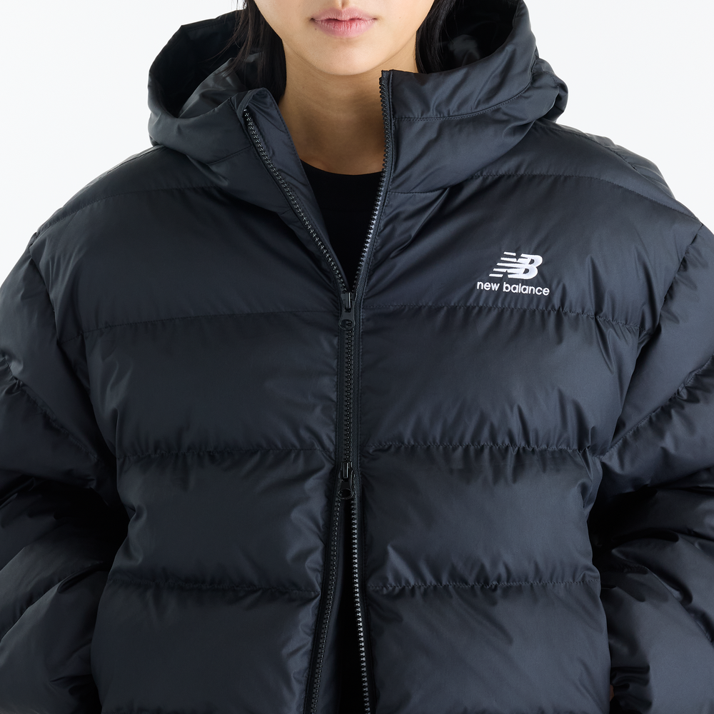 Kurtka damska New Balance Boston Puffer – czarna