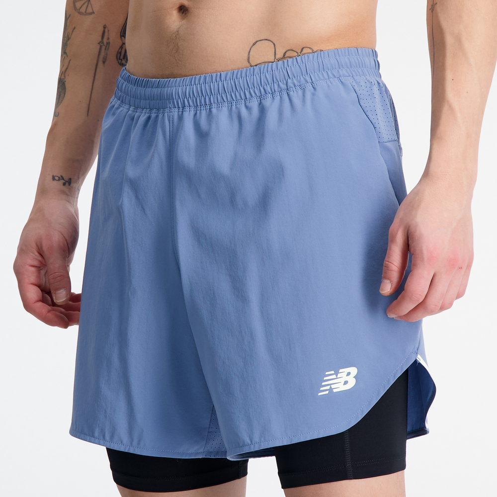 Spodenki męskie New Balance MS33282MYL – niebieskie