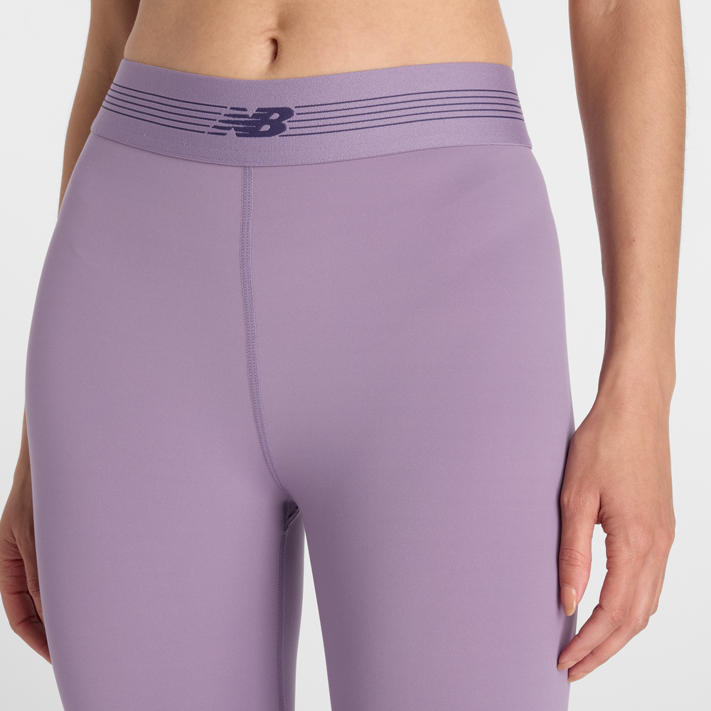 Legginsy damskie do treningu New Balance AC WB6160E1AA5 – fioletowe