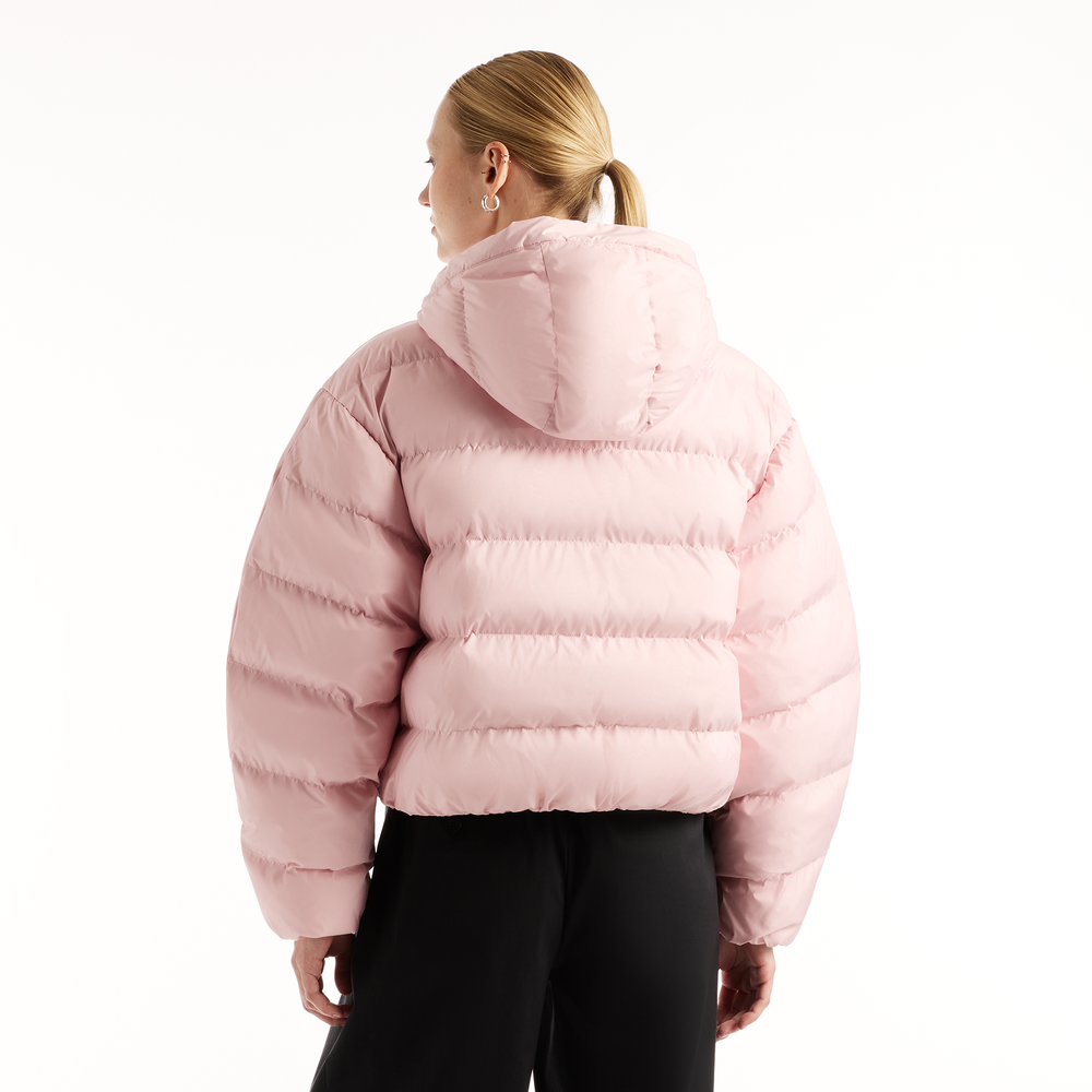 Kurtka damska New Balance Boston Puffer – różowa