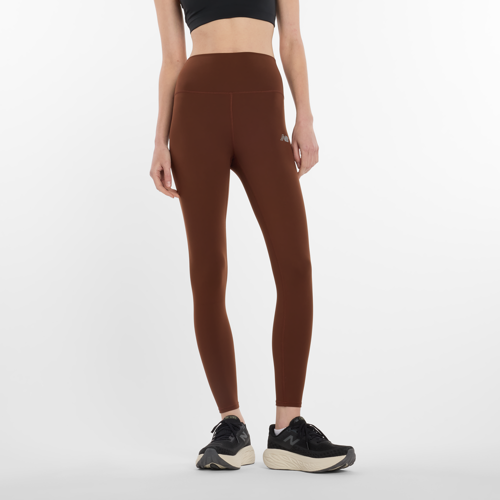 Legginsy damskie New Balance WP51112ROK – brązowe