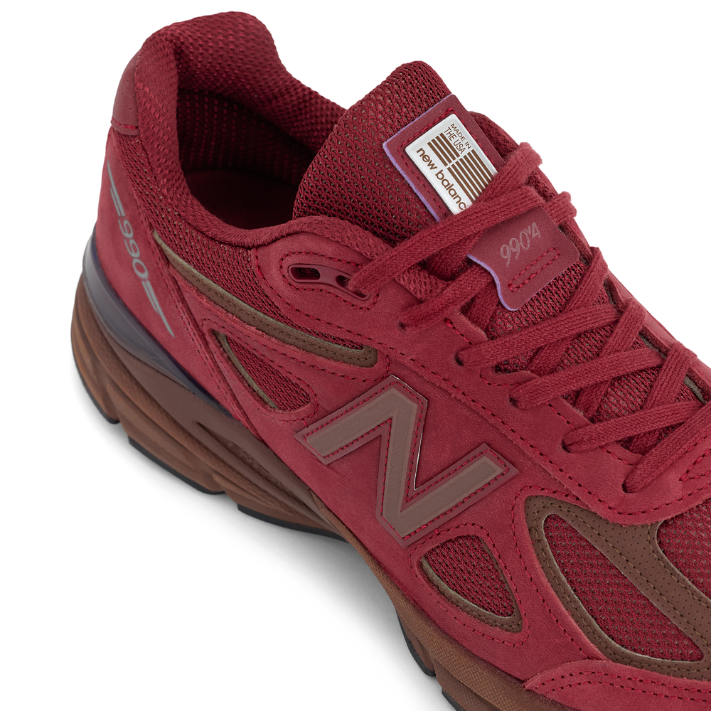 Buty unisex New Balance U990BR4 – bordowe