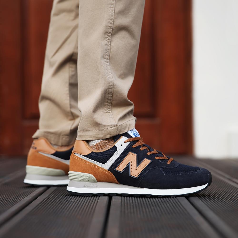 Buty New Balance ML574OT2 – granatowo–brązowe