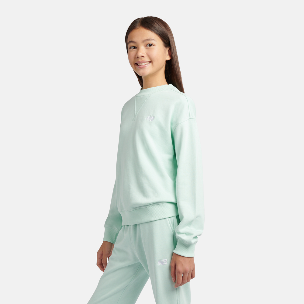 Bluza dziecięca New Balance LAKG0055COJ – miętowa