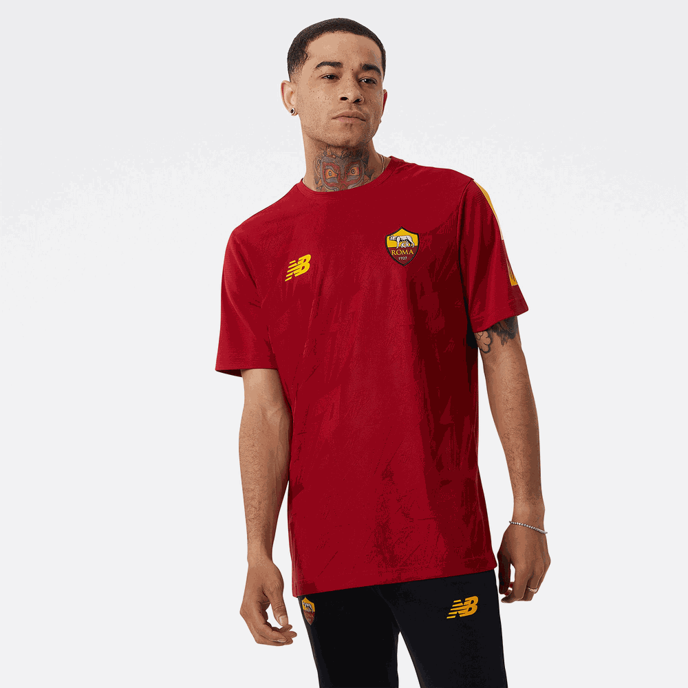 Koszulka New Balance AS Roma MT231232HME – czerwona