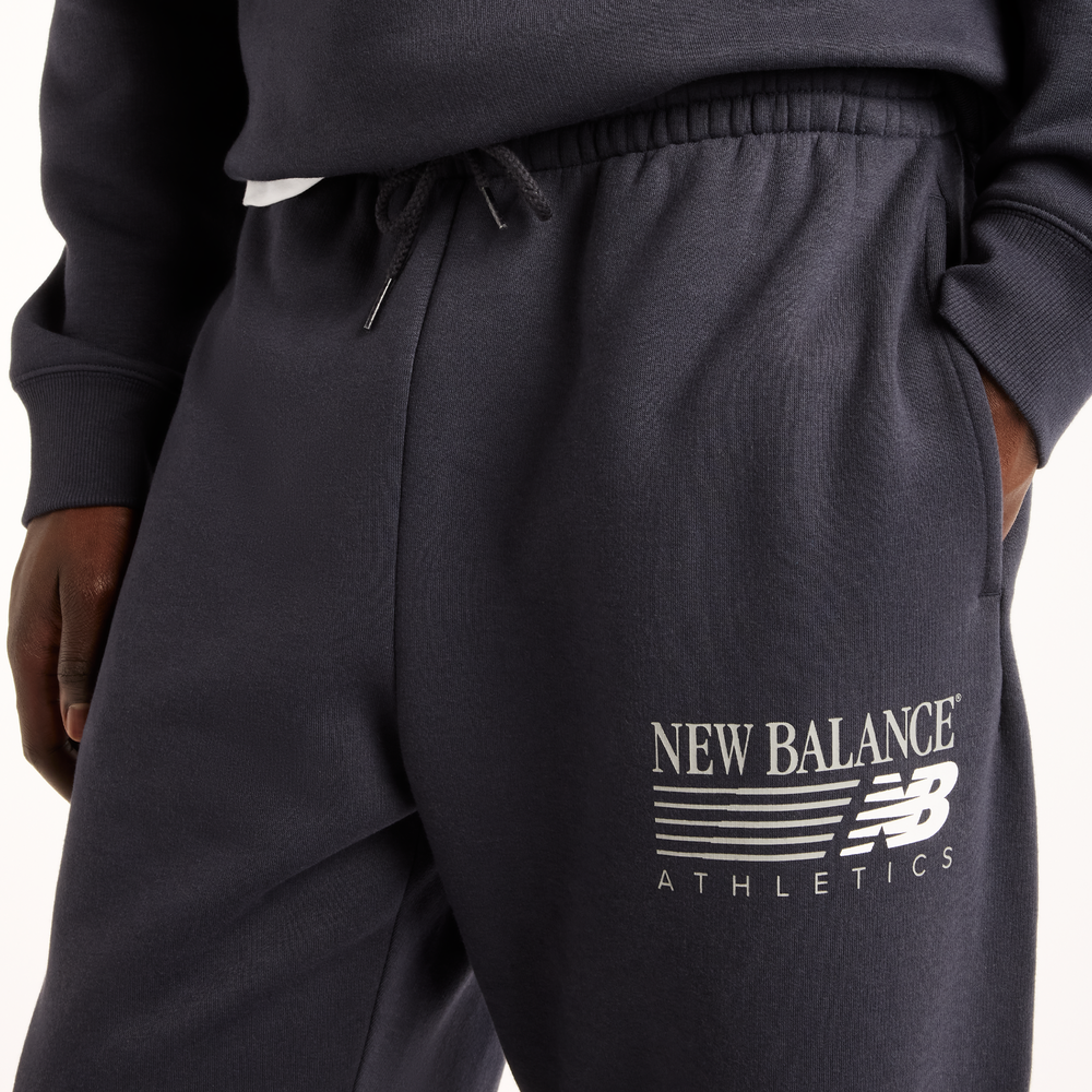 Spodnie męskie New Balance Reimagined Graphic – szare