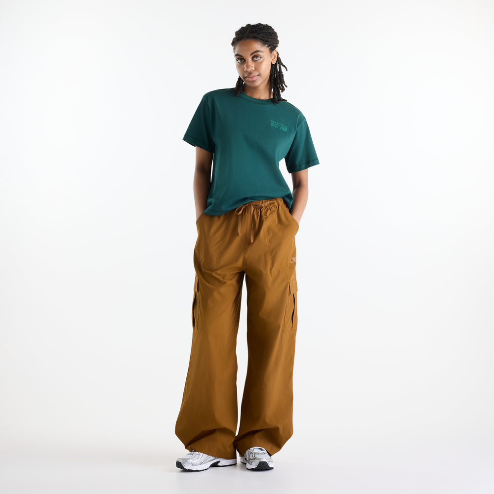 Koszulka damska New Balance Athletics Premium Logo Hip Length – zielona