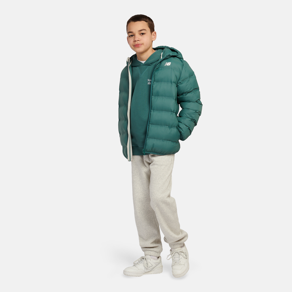 Kurtka dziecięca New Balance LAKB0036NUS – zielona