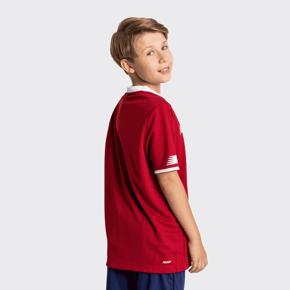 Koszulka dziecięca New Balance EJT9018RDP – czerwona