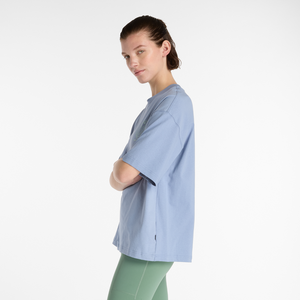 Koszulka damska New Balance WT51940DUS – niebieska