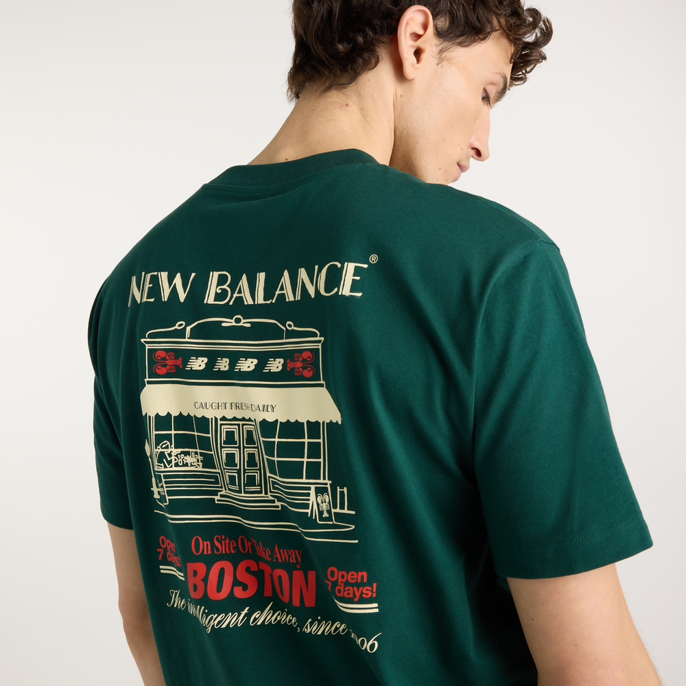 Koszulka męska New Balance Grab a Bite Boston – zielona