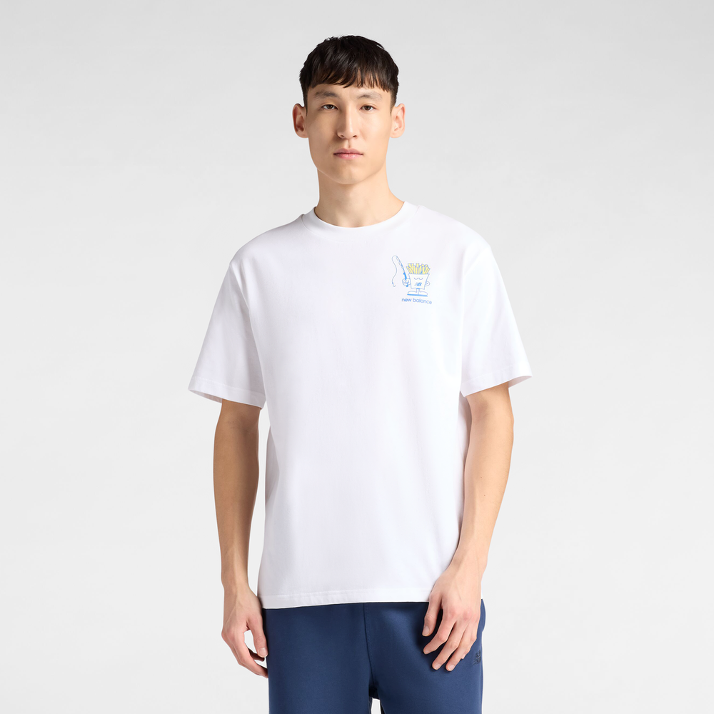 Koszulka męska New Balance MT61I5BMWT – biała