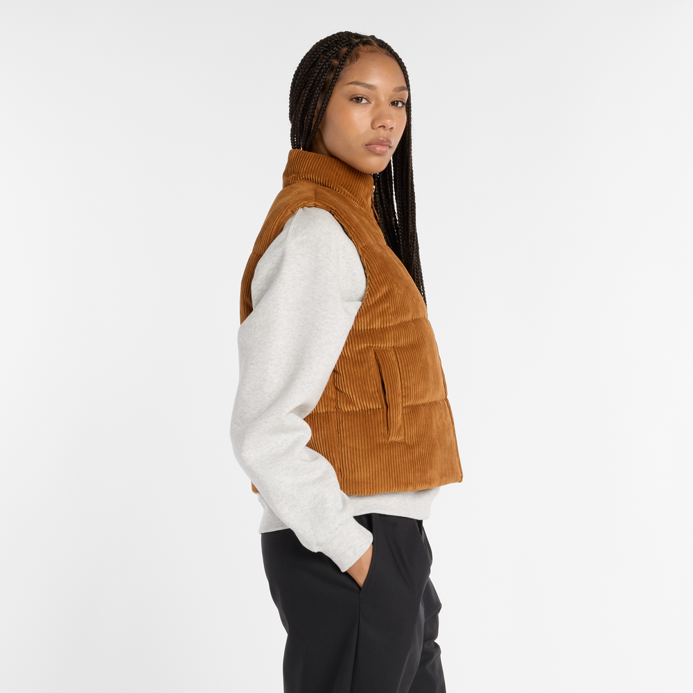 Bezrękawnik damski New Balance WV53500TOF – beżowy