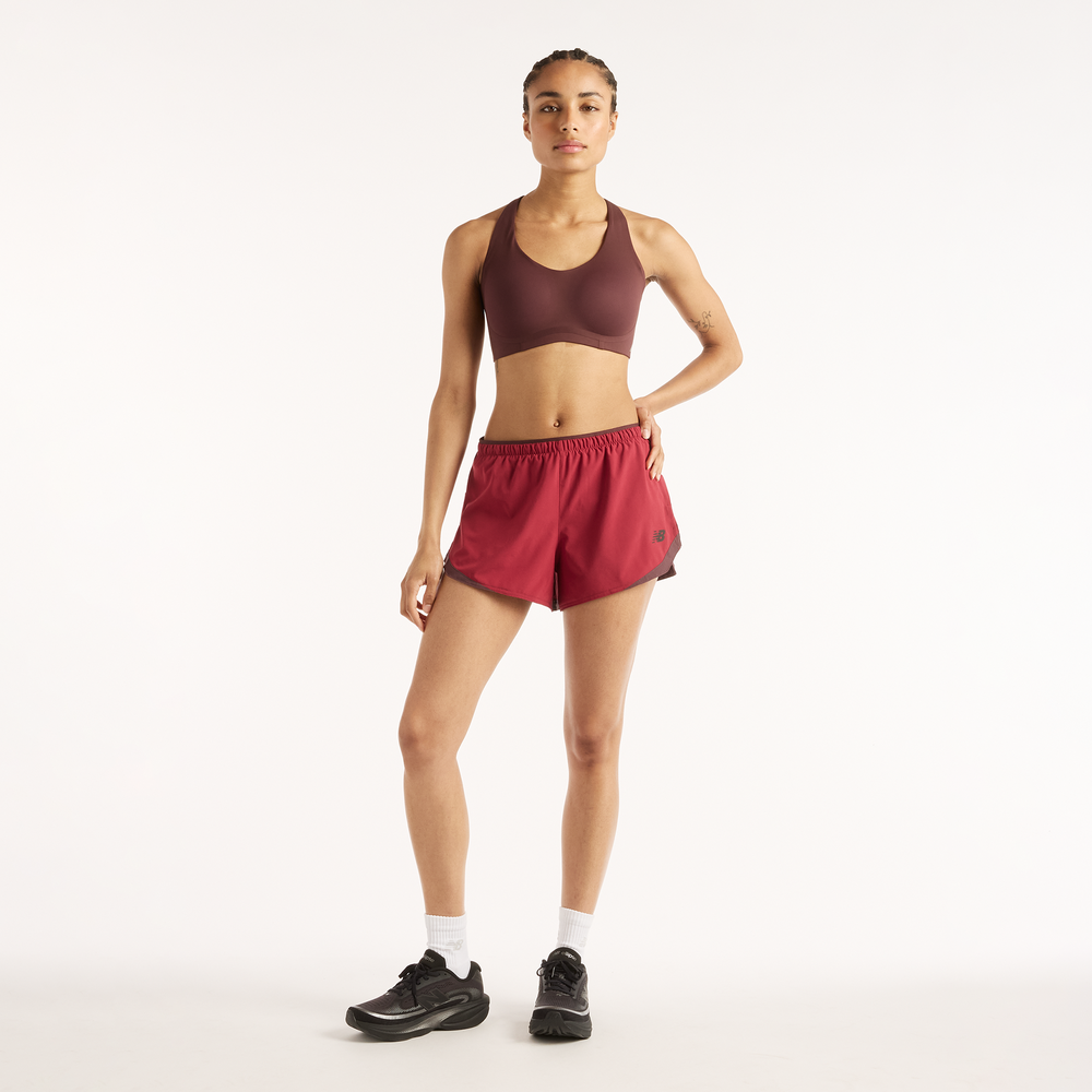 Spodenki damskie New Balance RC Essential – czerwone