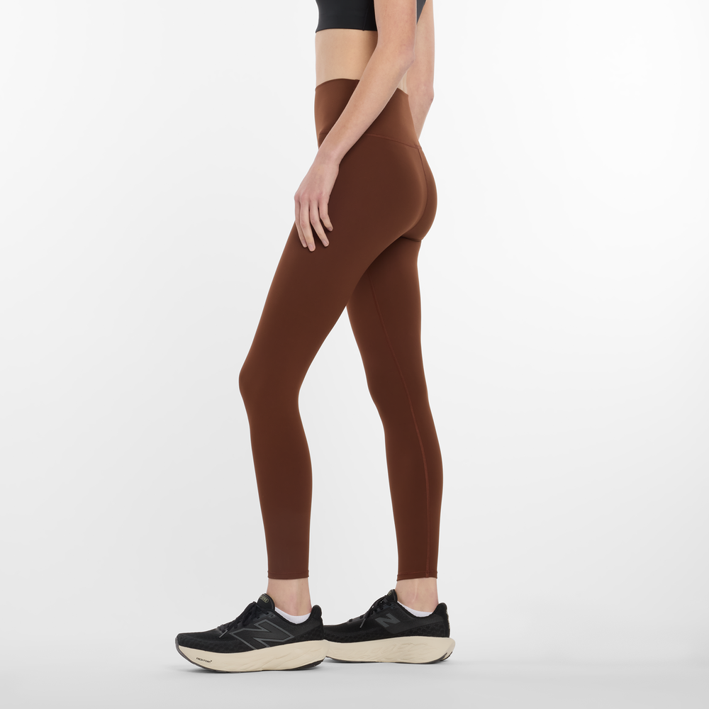 Legginsy damskie New Balance WP51112ROK – brązowe