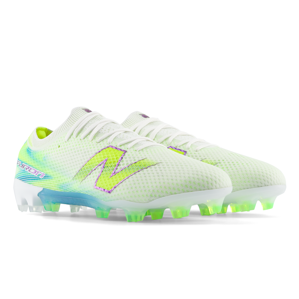 Korki męskie New Balance FURON ELITE FG V9 UF1F7R4 – białe